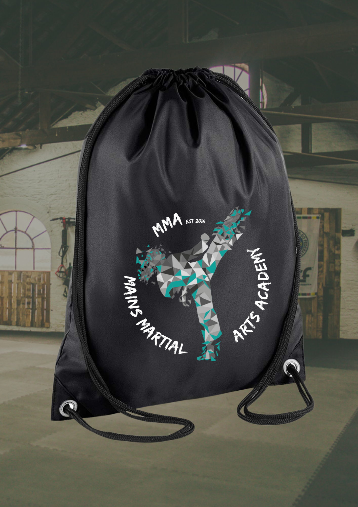 Black Draw String Bag